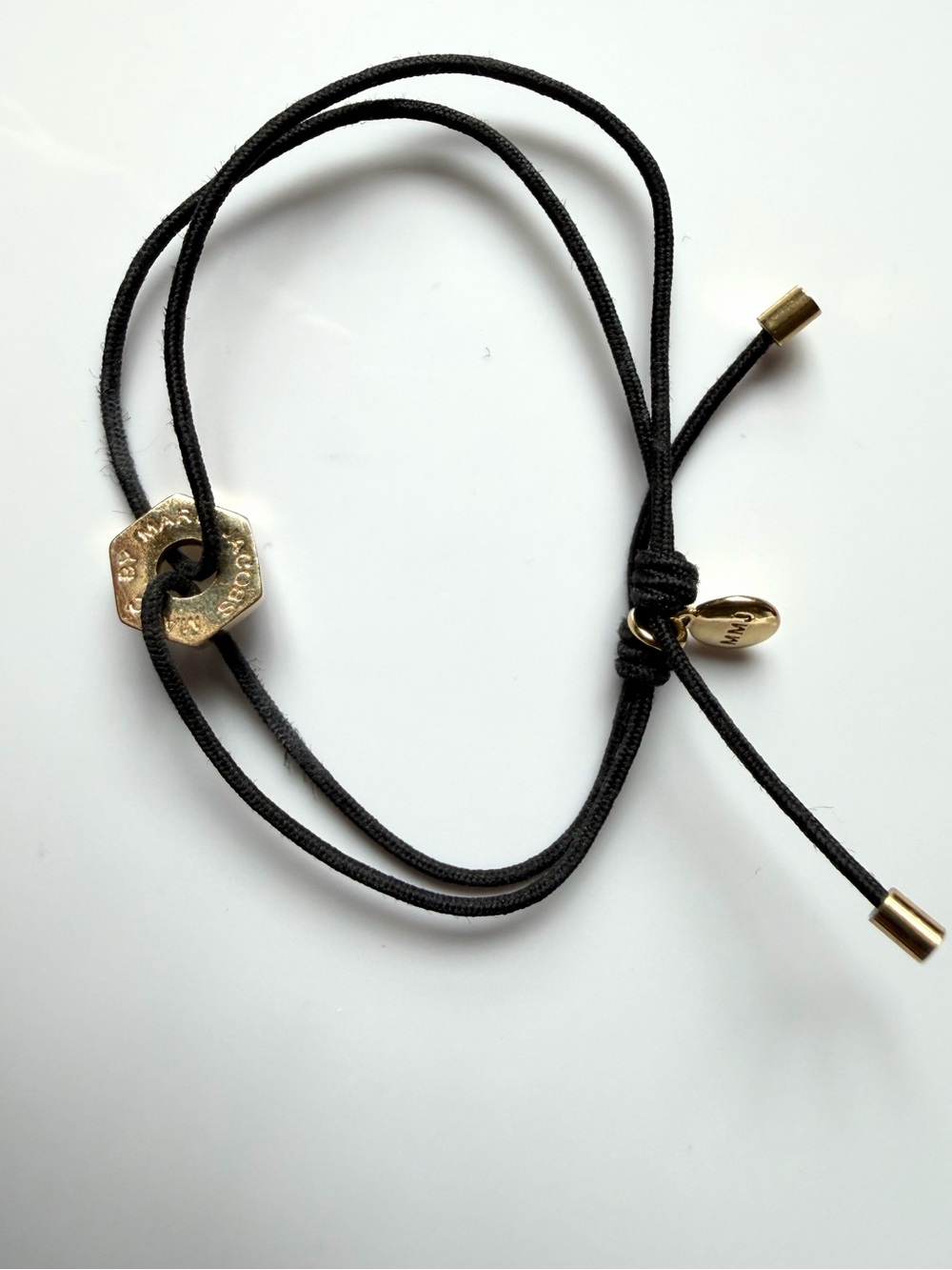 Marc by Marc Jacobs Black and Gold Wrap Bracelet